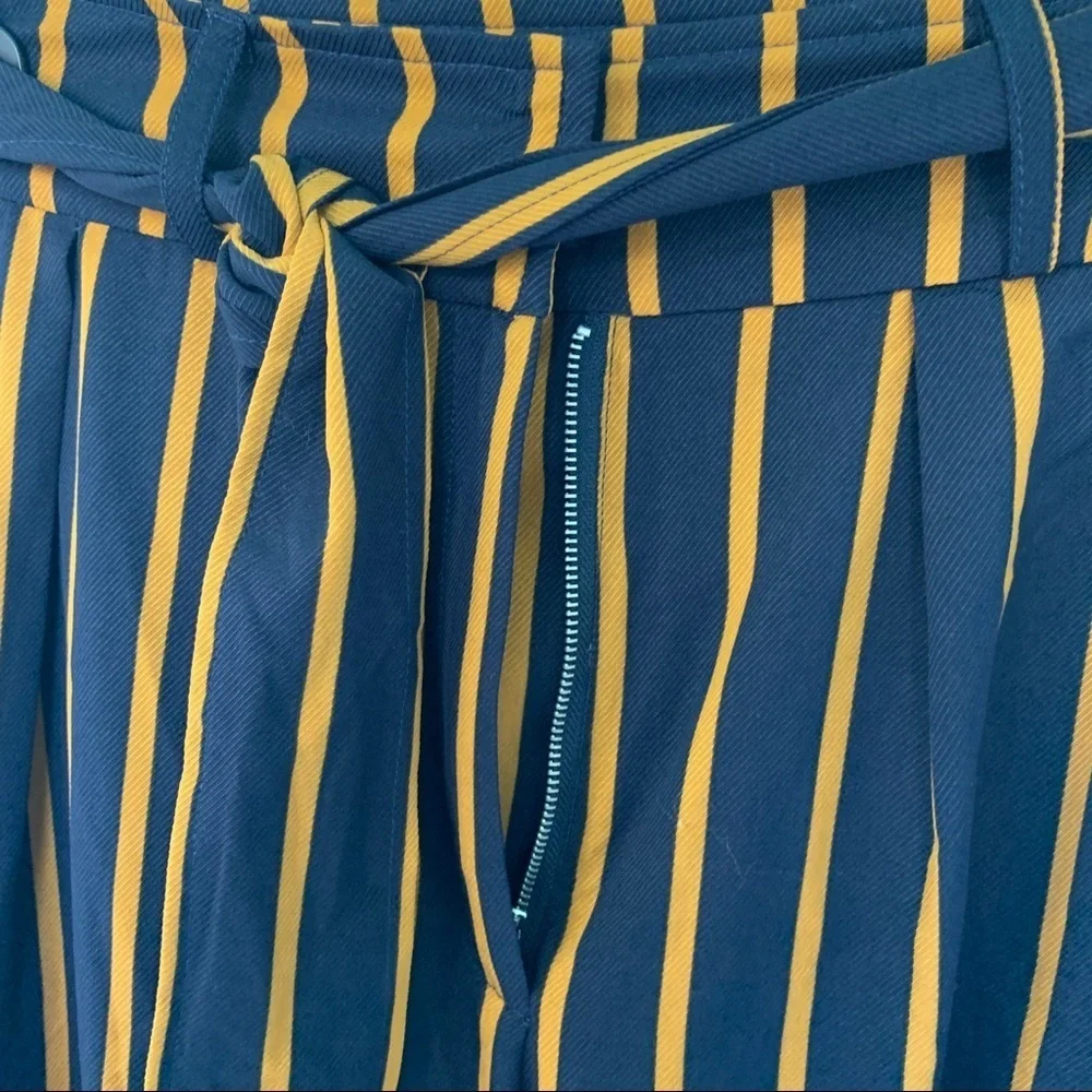 Windsor // Navy, Orange Striped Wide Leg Pants size Small ap2